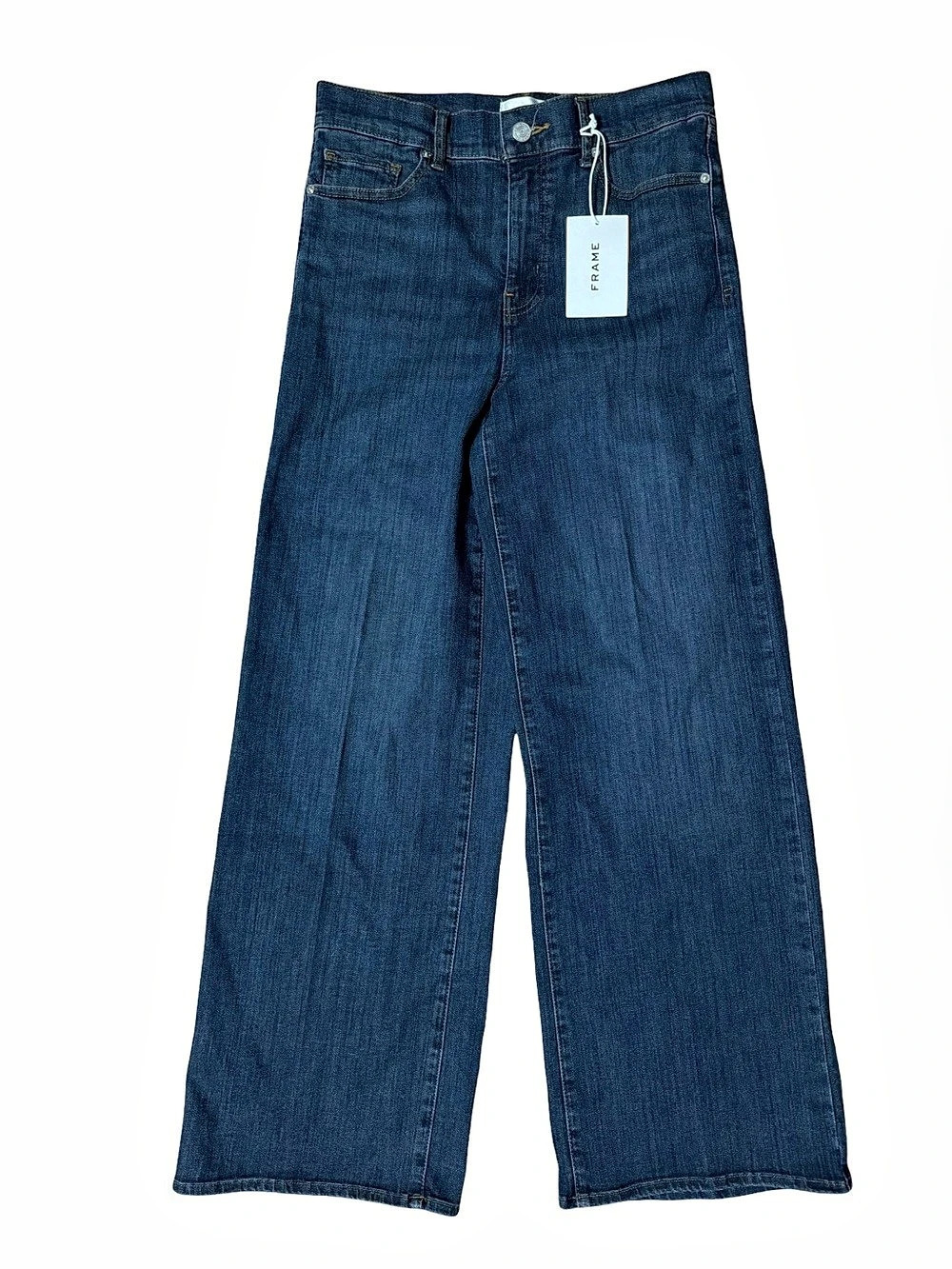 FRAME Le High Wide Leg Wide Leg Jeans in Blue-Size 29